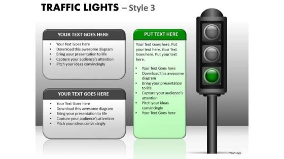 Strategy Diagram Traffic Lights Style Business Cycle Diagram