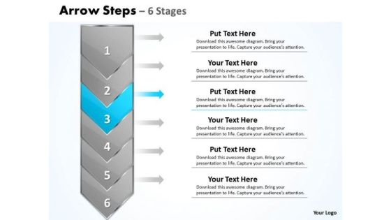 Strategy PowerPoint Template Vertical State Diagram Ppt Illustrated Through Arrow 4 Image