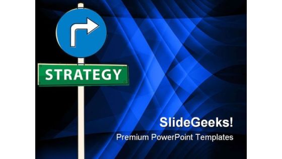 Strategy Signpost Business PowerPoint Template 1110 Strategy Signpost Business PowerPoint Template 1110
