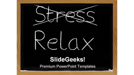 Stress Relax Business PowerPoint Template 0610 Stress Relax Business PowerPoint Template 0610