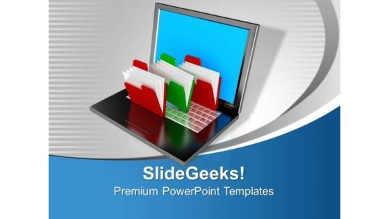 Structured Files And Folder Business PowerPoint Templates And PowerPoint Themes 1012