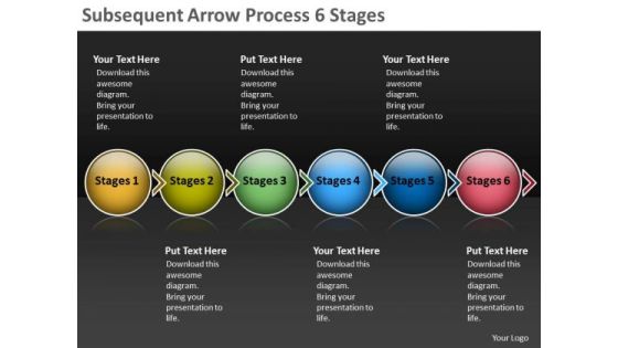 Subsequent Arrow Process 6 Stages Production Flow Charts PowerPoint Templates Subsequent Arrow Process 6 Stages Production Flow Charts PowerPoint Templates
