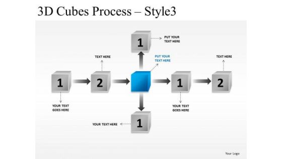 Success 3d Cubes Process 3 PowerPoint Slides And Ppt Diagram Templates