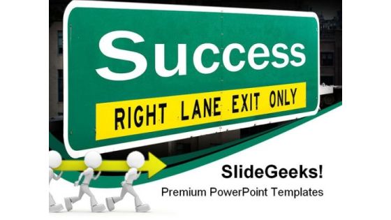 Success Highway Signpost Business PowerPoint Templates And PowerPoint Backgrounds 0311 Success Highway Signpost Business PowerPoint Templates And PowerPoint Backgrounds 0311