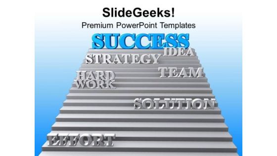 Success On Stairs With Strategy PowerPoint Templates Ppt Backgrounds For Slides 0313 Success On Stairs With Strategy PowerPoint Templates Ppt Backgrounds For Slides 0313