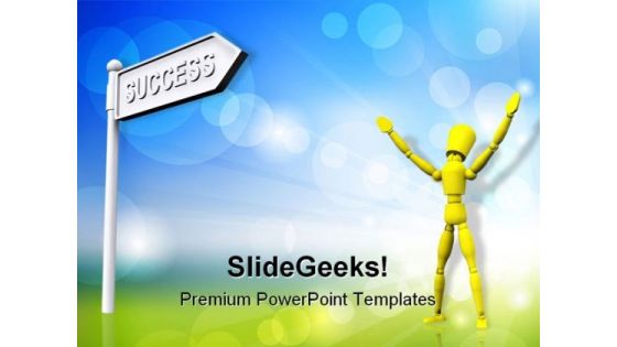 Success Sign Metaphor PowerPoint Templates And PowerPoint Backgrounds 0811 Success Sign Metaphor PowerPoint Templates And PowerPoint Backgrounds 0811
