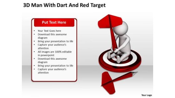 Successful Business Men 3d Man With Dart Board PowerPoint Slides Successful Business Men 3d Man With Dart Board PowerPoint Slides