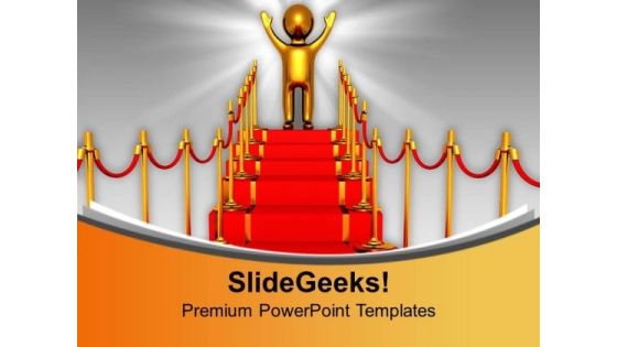 Successful Man Standing On Red Carpet Winner PowerPoint Templates Ppt Backgrounds For Slides 0313 Successful Man Standing On Red Carpet Winner PowerPoint Templates Ppt Backgrounds For Slides 0313