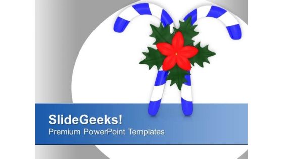 Sugar Candy For Christmas Celebration PowerPoint Templates Ppt Backgrounds For Slides 0513