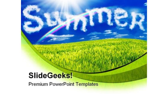 Summer Nature PowerPoint Template 0810