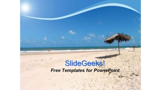 Holidays Summer on Beach PowerPoint Template Holidays Summer on Beach PowerPoint Template