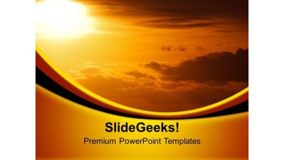 Sunset Scene Nature PowerPoint Templates Ppt Backgrounds For Slides 0313 Sunset Scene Nature PowerPoint Templates Ppt Backgrounds For Slides 0313