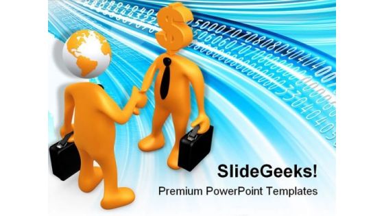 Surfing Business PowerPoint Themes And PowerPoint Slides 0611