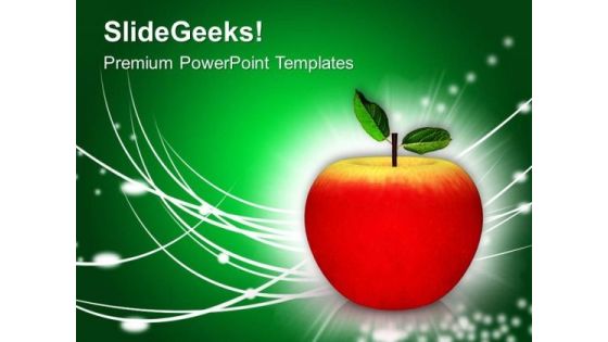 Sweet Juicy Apple Good For Health PowerPoint Templates Ppt Backgrounds For Slides 0413