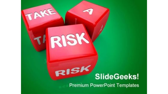 Take A Risk Business PowerPoint Template 1110 Take A Risk Business PowerPoint Template 1110