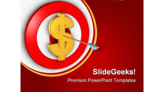 Target On Dollar Business PowerPoint Templates And PowerPoint Backgrounds 0711 Target On Dollar Business PowerPoint Templates And PowerPoint Backgrounds 0711
