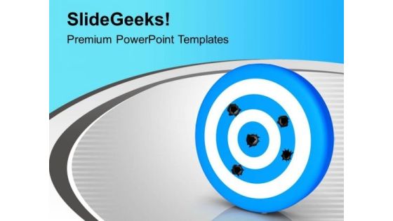 Target With Bullet Holes PowerPoint Templates Ppt Backgrounds For Slides 0413