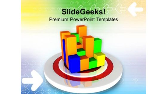 Target With Business Graph Strategy PowerPoint Templates Ppt Backgrounds For Slides 0213 Target With Business Graph Strategy PowerPoint Templates Ppt Backgrounds For Slides 0213
