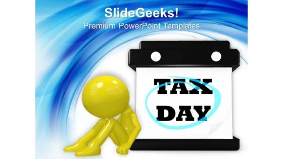 Tax Day Hanging Wall Calendar People PowerPoint Templates And PowerPoint Themes 1112 Tax Day Hanging Wall Calendar People PowerPoint Templates And PowerPoint Themes 1112
