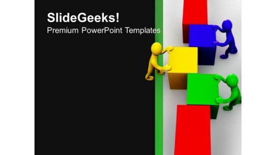 Team Assembles The Cube Business Concept PowerPoint Templates Ppt Backgrounds For Slides 0513