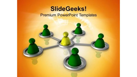 Team Connected To Leader Business Networking PowerPoint Templates Ppt Backgrounds For Slides 0313 Team Connected To Leader Business Networking PowerPoint Templates Ppt Backgrounds For Slides 0313