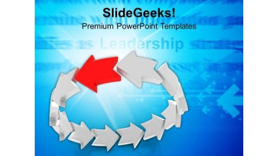 Team Effort With Leader As Curved Arrows PowerPoint Templates Ppt Backgrounds For Slides 0313 Team Effort With Leader As Curved Arrows PowerPoint Templates Ppt Backgrounds For Slides 0313