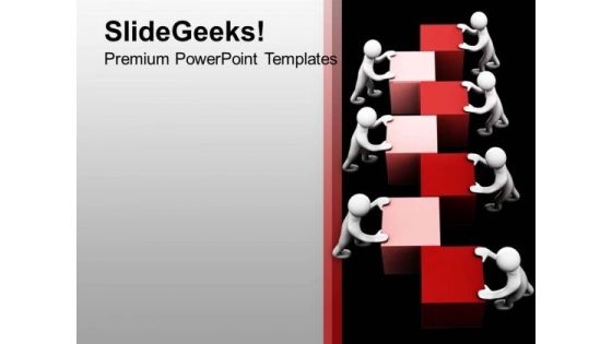 Team Efforts Assemble Business Cubes Strategy PowerPoint Templates Ppt Backgrounds For Slides 0313