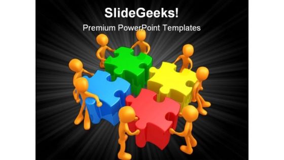 Team Efforts Business PowerPoint Themes And PowerPoint Slides 0811