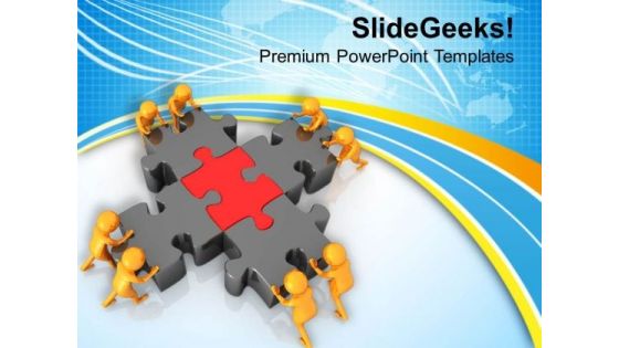 Team Efforts For Finding The Solution PowerPoint Templates Ppt Backgrounds For Slides 0713