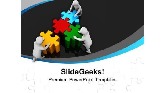 Team Efforts To Combine Jigsaw Puzzles PowerPoint Templates Ppt Backgrounds For Slides 0313 Team Efforts To Combine Jigsaw Puzzles PowerPoint Templates Ppt Backgrounds For Slides 0313