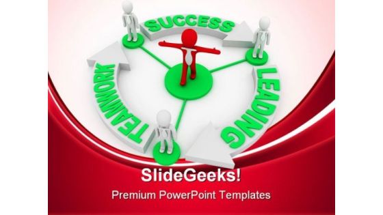 Team Leader Leading Success PowerPoint Templates And PowerPoint Backgrounds 0811 Team Leader Leading Success PowerPoint Templates And PowerPoint Backgrounds 0811