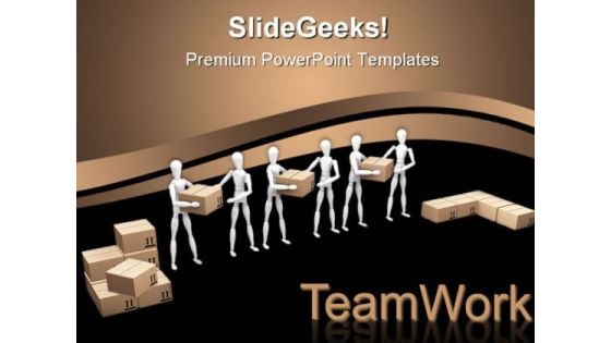 Teamwork01 Business PowerPoint Background And Template 1210