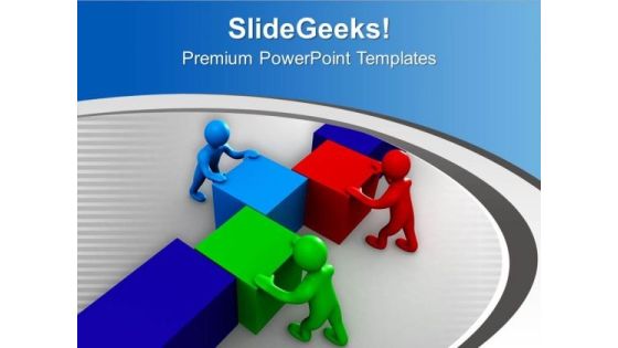 Teamwork Can Finish Work On Time PowerPoint Templates Ppt Backgrounds For Slides 0613