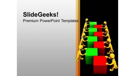 Teamwork Concept In Combination Of Cubes PowerPoint Templates Ppt Backgrounds For Slides 0513