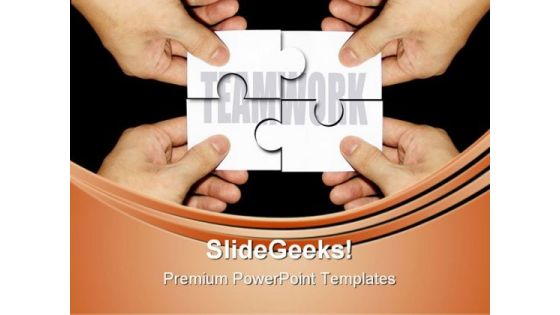 Teamwork Paper Handshake PowerPoint Templates And PowerPoint Backgrounds 0811