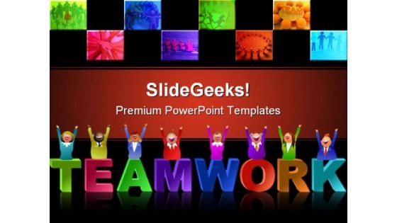 Teamwork People PowerPoint Template 0510 Teamwork People PowerPoint Template 0510