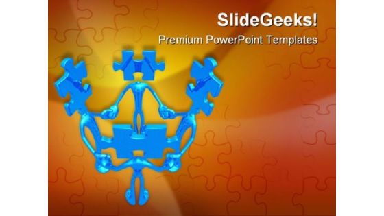Teamwork Puzzle Leadership PowerPoint Templates And PowerPoint Backgrounds 0811 Teamwork Puzzle Leadership PowerPoint Templates And PowerPoint Backgrounds 0811
