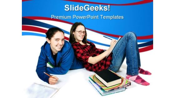 Teen Girls Doing Homework Education PowerPoint Themes And PowerPoint Slides 0311 Teen Girls Doing Homework Education PowerPoint Themes And PowerPoint Slides 0311