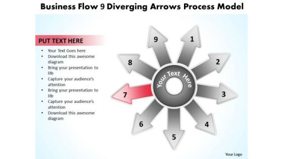 Templates Flow 9 Diverging Arrows Process Model Cycle Chart PowerPoint Templates Flow 9 Diverging Arrows Process Model Cycle Chart PowerPoint