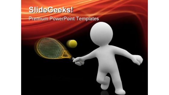 Tennis Sports PowerPoint Templates And PowerPoint Backgrounds 0311 Tennis Sports PowerPoint Templates And PowerPoint Backgrounds 0311
