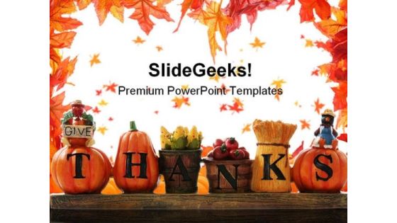 Thanks Giving Nature PowerPoint Template 0610 Thanks Giving Nature PowerPoint Template 0610