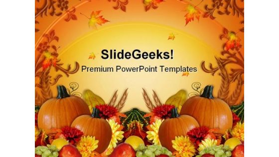 Thanksgiving Harvest Fall Festival PowerPoint Templates And PowerPoint Backgrounds 0811