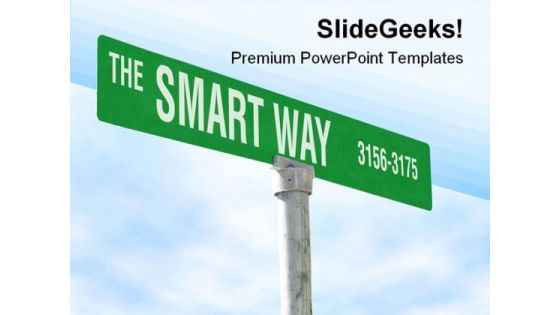 The Smart Way Symbol PowerPoint Themes And PowerPoint Slides 0811 The Smart Way Symbol PowerPoint Themes And PowerPoint Slides 0811