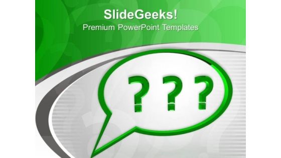 Think For The Business Question PowerPoint Templates Ppt Backgrounds For Slides 0613