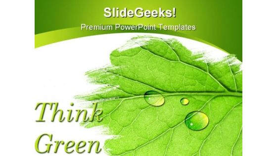 Think Green Nature PowerPoint Template 1110