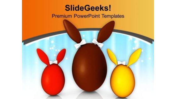 Three Different Colored Bunny Eggs PowerPoint Templates Ppt Backgrounds For Slides 0813 Three Different Colored Bunny Eggs PowerPoint Templates Ppt Backgrounds For Slides 0813