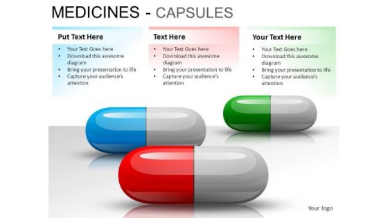 Three Medical Capsules PowerPoint Slides And Ppt Diagram Templates Three Medical Capsules PowerPoint Slides And Ppt Diagram Templates