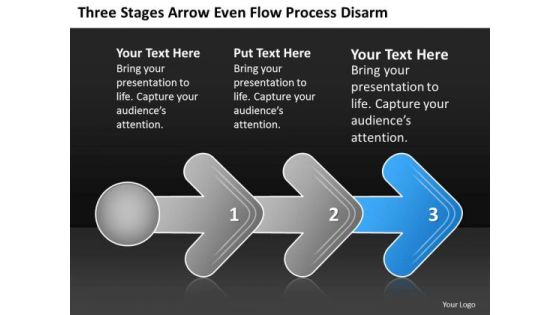 Three Stages Arrow Even Flow Process Digarm Free Business Plan PowerPoint Templates Three Stages Arrow Even Flow Process Digarm Free Business Plan PowerPoint Templates