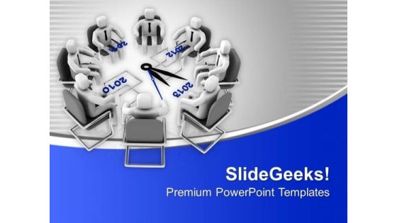 Time Bound Meeting With Sales Team PowerPoint Templates Ppt Backgrounds For Slides 0713
