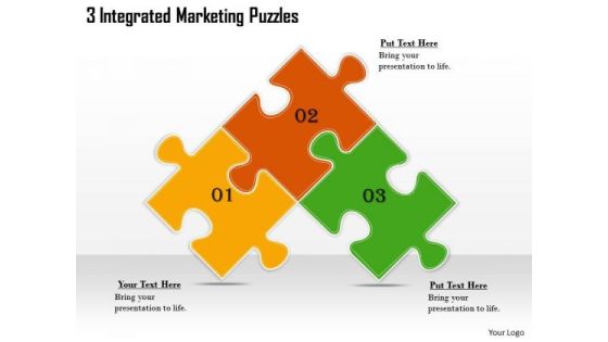 Timeline PowerPoint Template 3 Integrated Marketing Puzzles Timeline PowerPoint Template 3 Integrated Marketing Puzzles